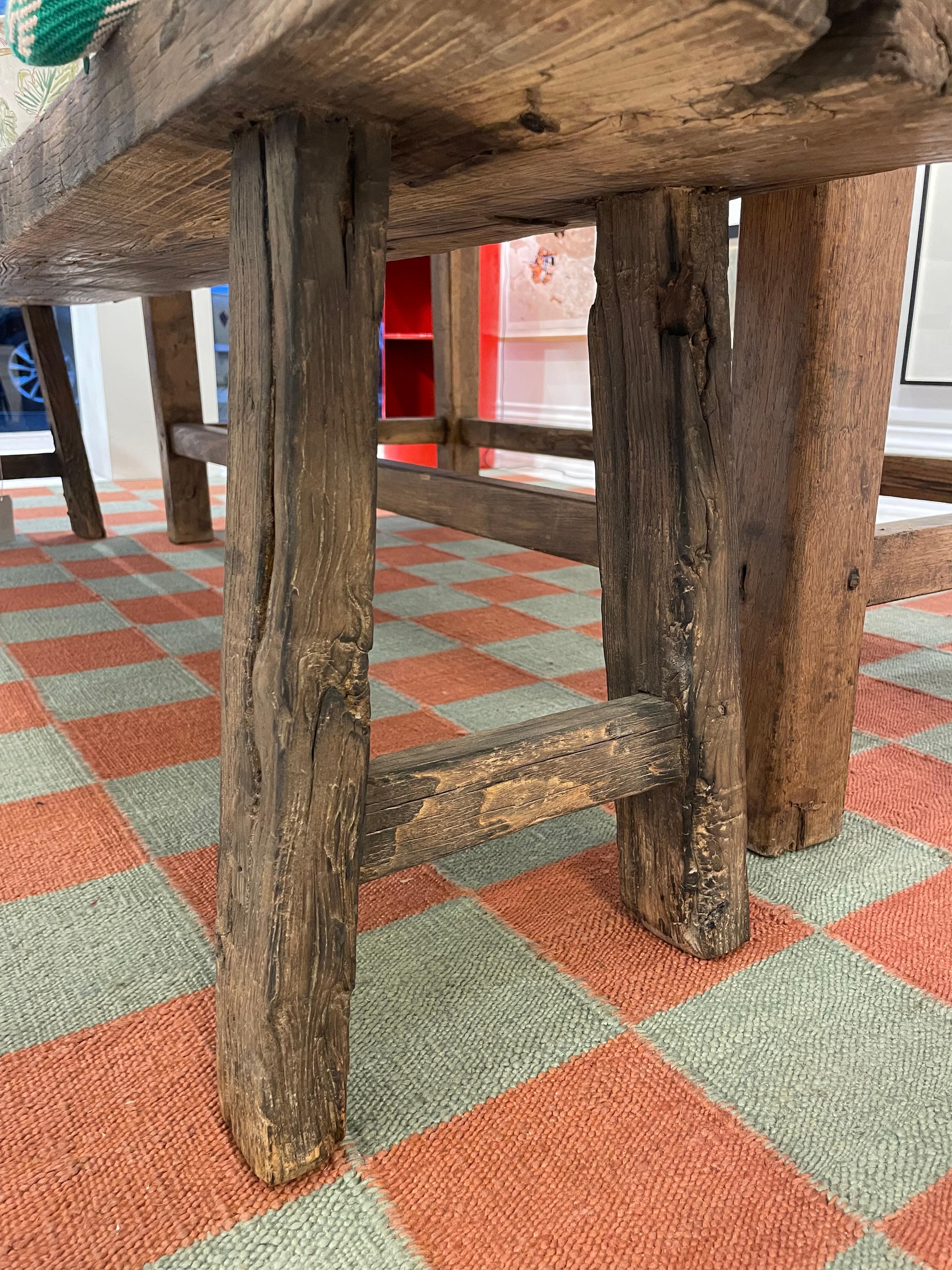 1930s Primitive Belgian Bench For Sale 4