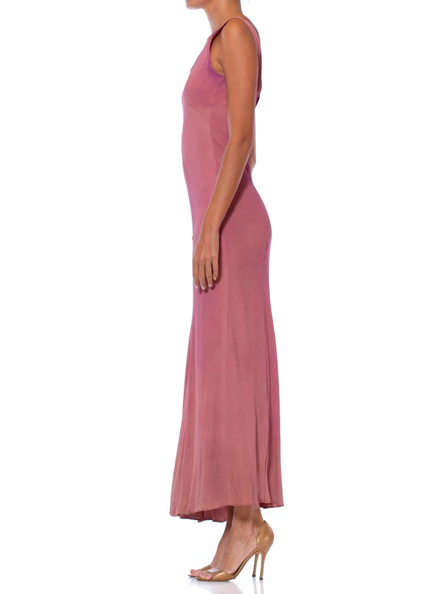 Lila Rayon-Krepp-Kleid im Vionnet-Stil, ingenious Twisting Bias, As- (Violett) im Angebot