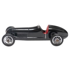 1930s Style Racing Car Black and Red Scale Model, Highly Detailed, Medium Size
