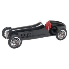 1930s Racing Car Black and Red Scale Model, Highly Detailed, Medium Size