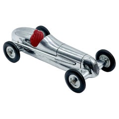 1930s Racing Car Black and Red Scale Model, Highly Detailed, Medium Size