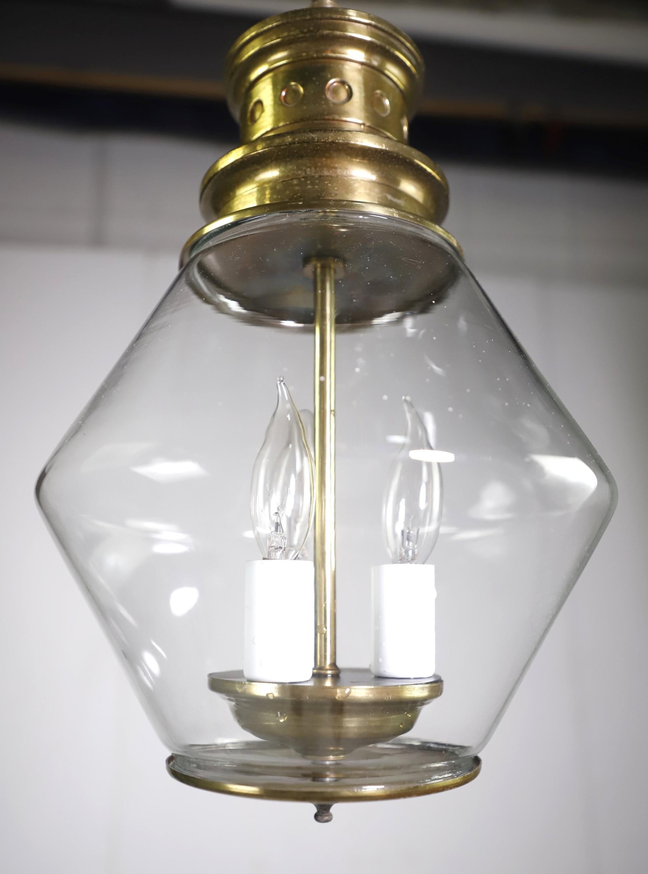antique brass lantern pendant