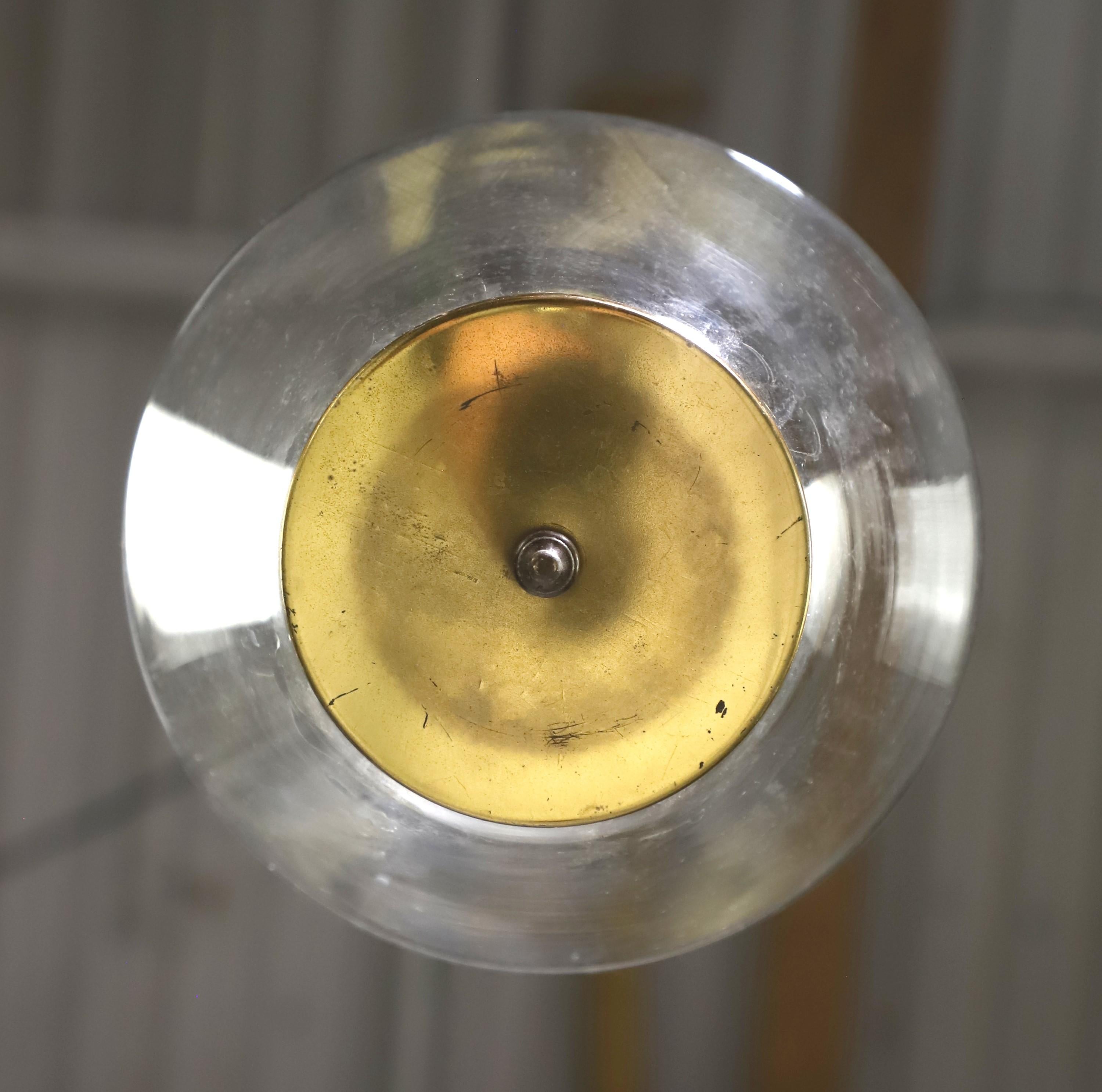 Mid-20th Century 1930s Railroad Brass Lantern Pendant Light 3 Candelabra Sockets For Sale