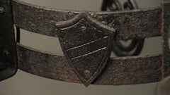 1930s Rancho Monterey Period Chandelier with Glass Hurricanes