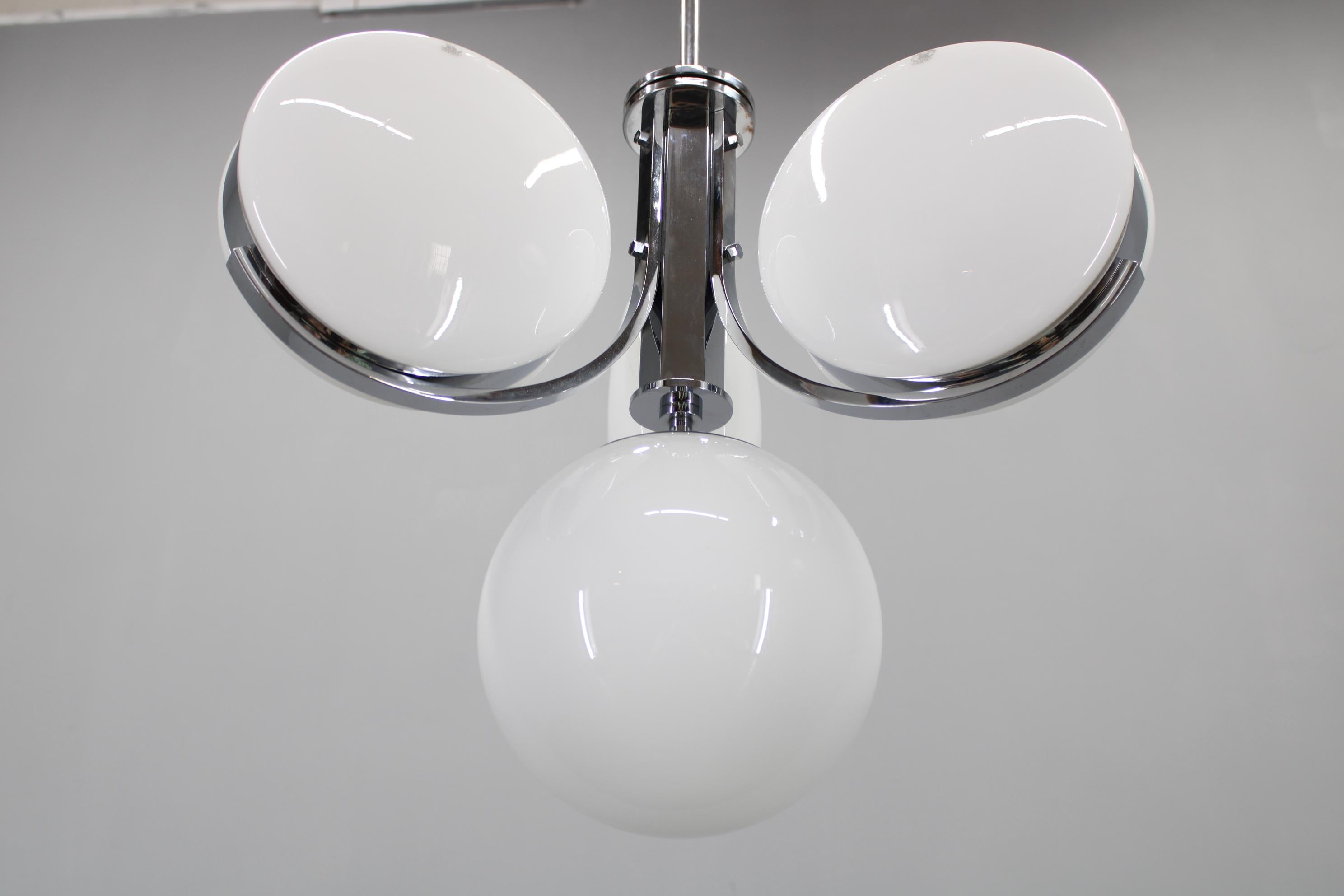 Lustre en verre Art Déco des années 1930, Tchécoslovaquie en vente 2