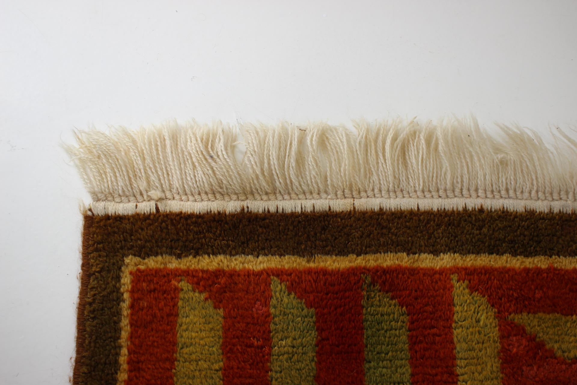 1930s Rare Art Deco Wool Carpet/Rug, Czechoslovakia For Sale 1