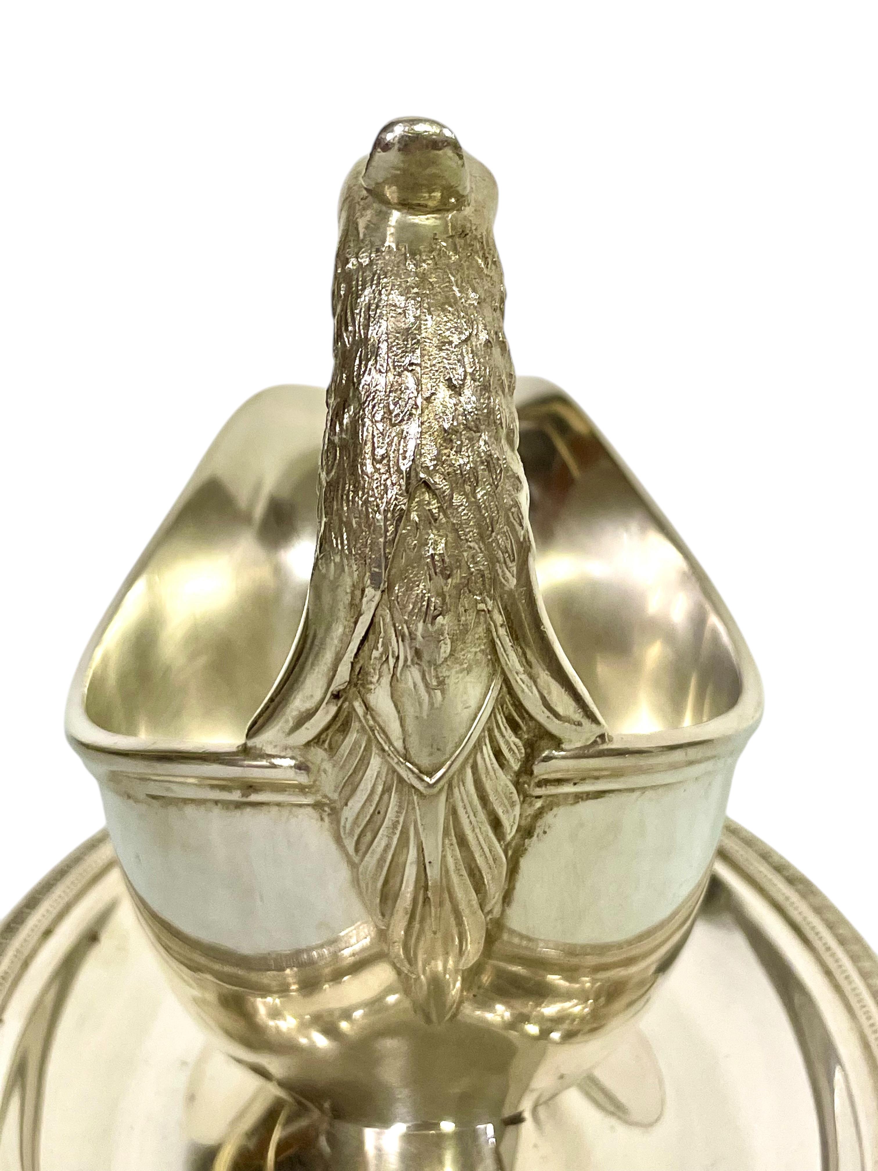 1930 Raro Christofle Gallia placcato in argento con manico a forma di aquila in vendita 7