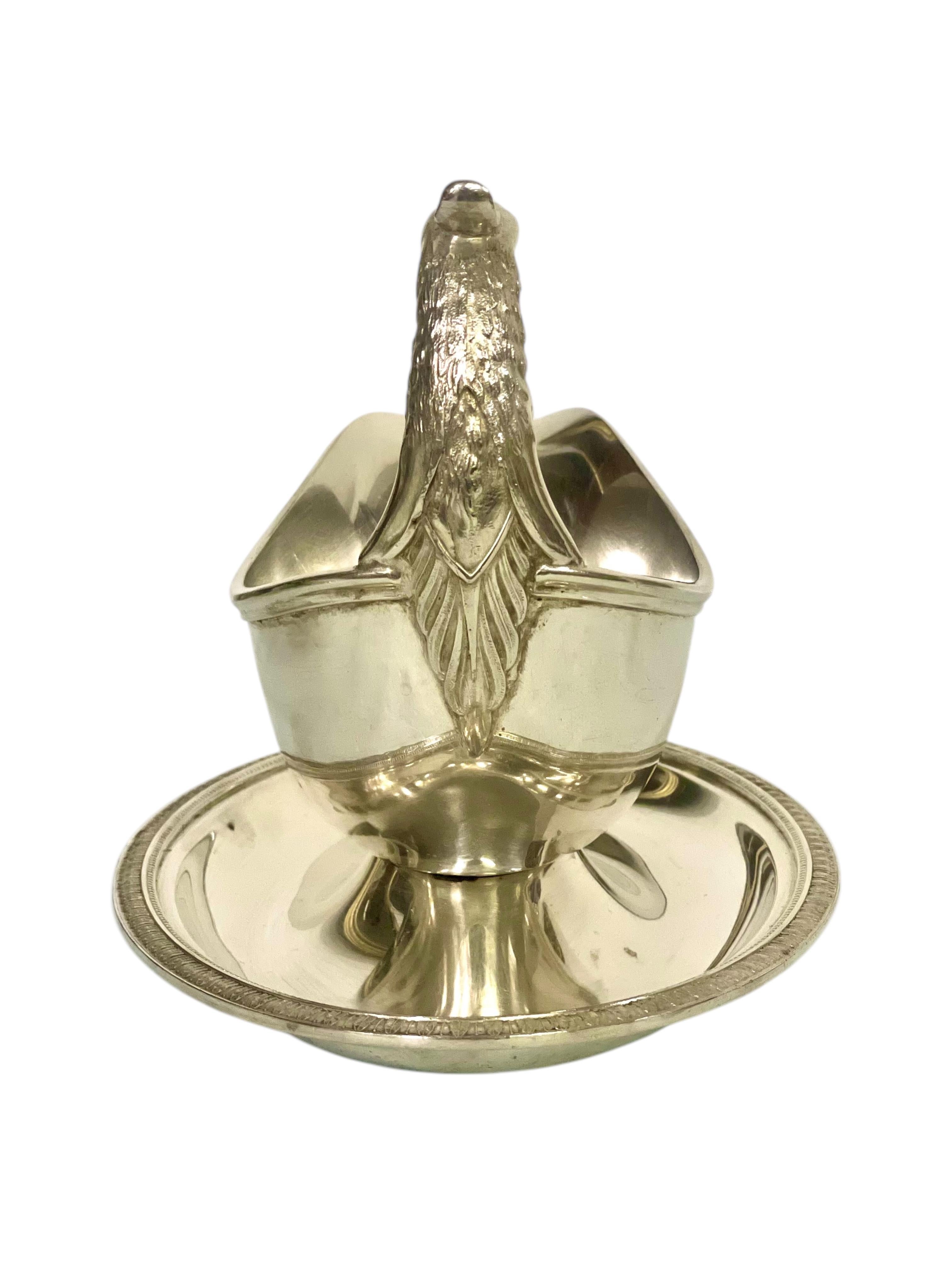 Francese 1930 Raro Christofle Gallia placcato in argento con manico a forma di aquila in vendita