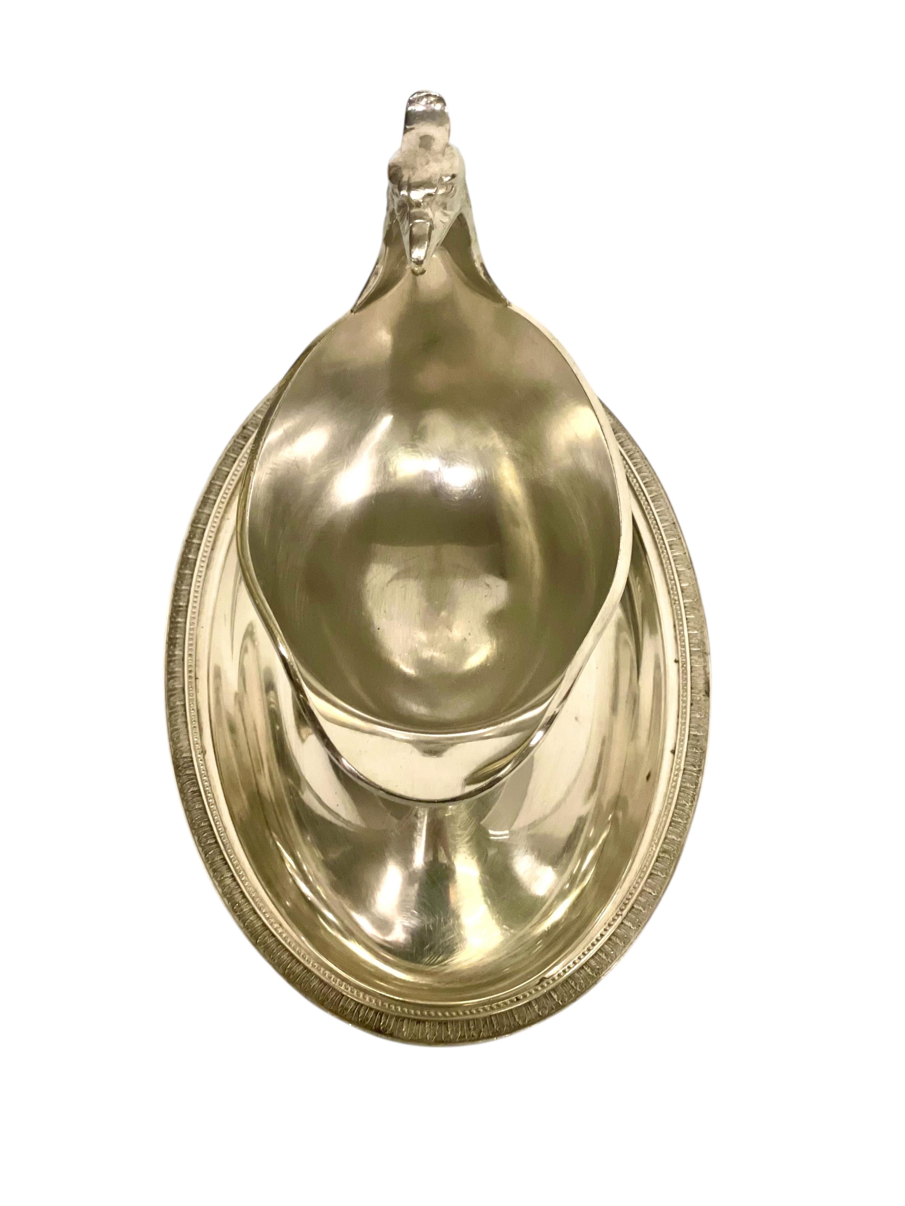 XX secolo 1930 Raro Christofle Gallia placcato in argento con manico a forma di aquila in vendita