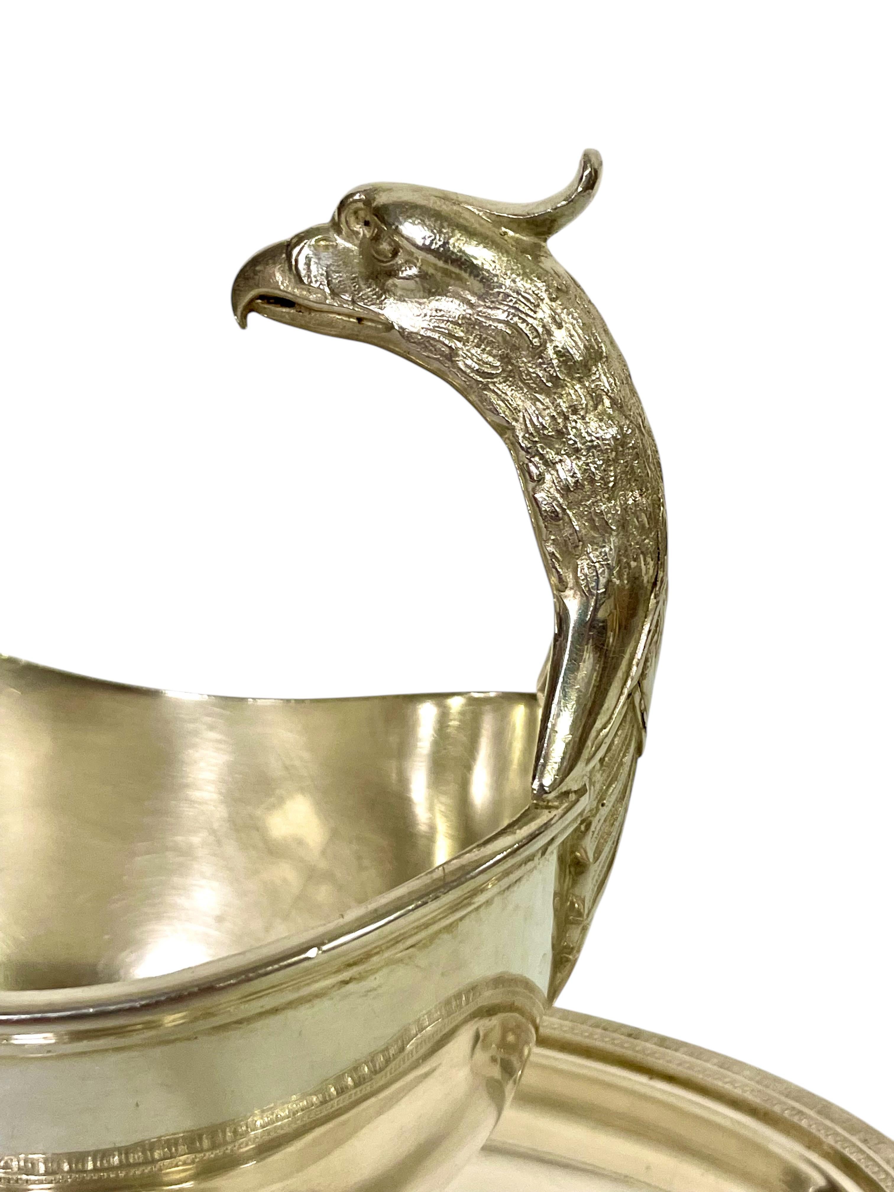Placcato argento 1930 Raro Christofle Gallia placcato in argento con manico a forma di aquila in vendita