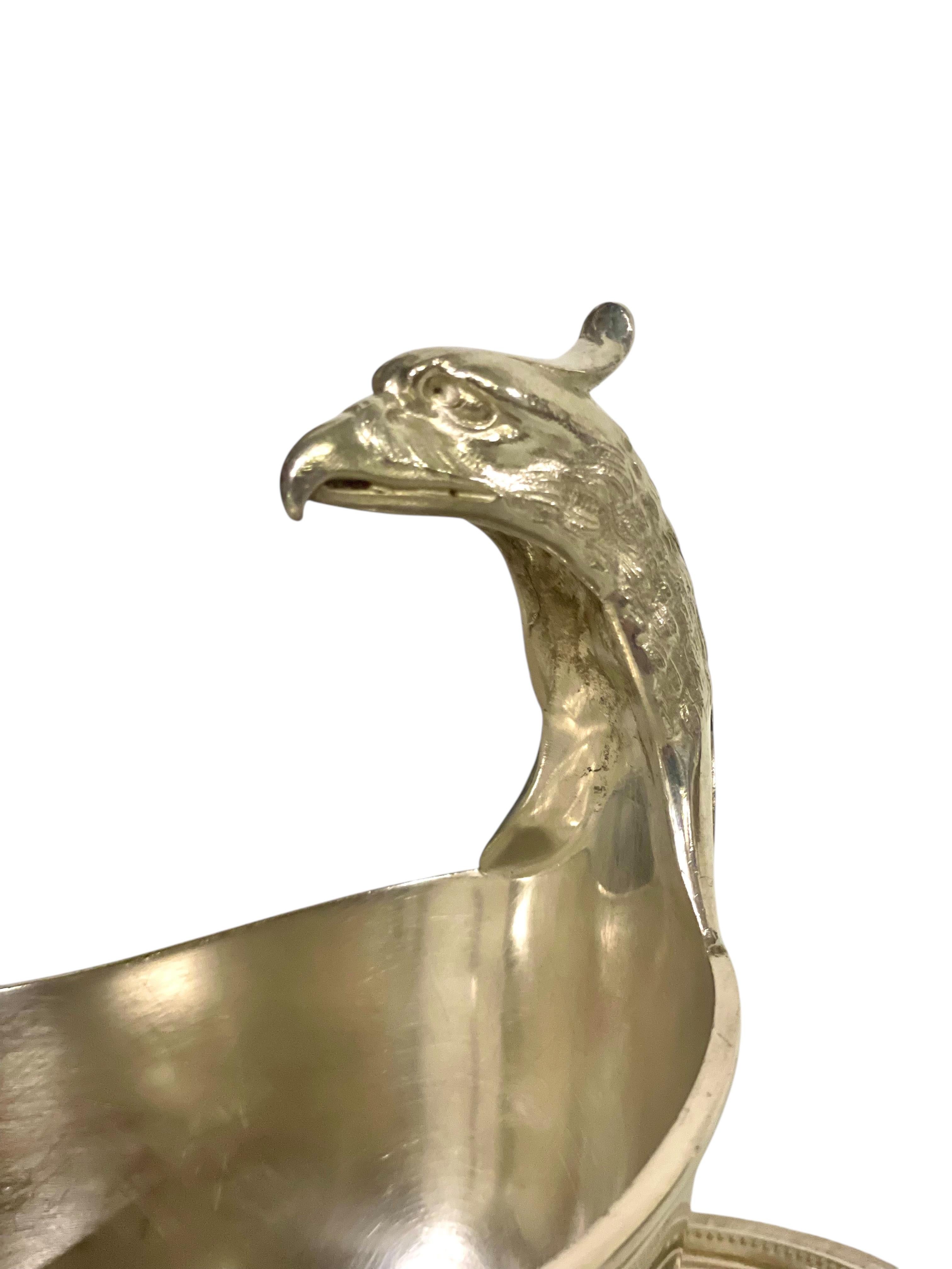 1930 Raro Christofle Gallia placcato in argento con manico a forma di aquila in vendita 2