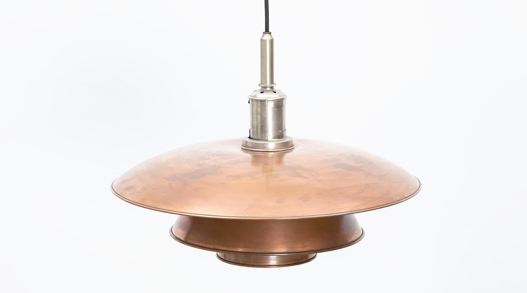 Danish 1930s Rare Copper Ceiling Lamp 5/5 by Poul Henningsen