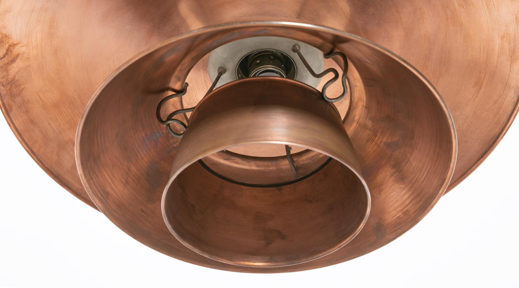 1930s Rare Copper Ceiling Lamp 5/5 by Poul Henningsen In Good Condition In Frankfurt, Hessen, DE