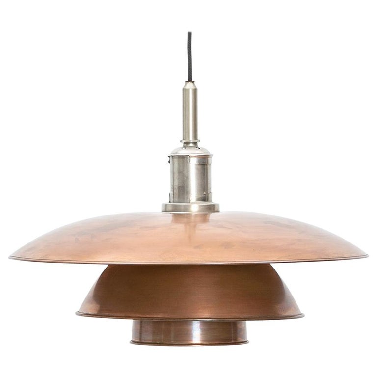 1930s Rare Copper Ceiling Lamp 5 5 By Poul Henningsen For Sale At