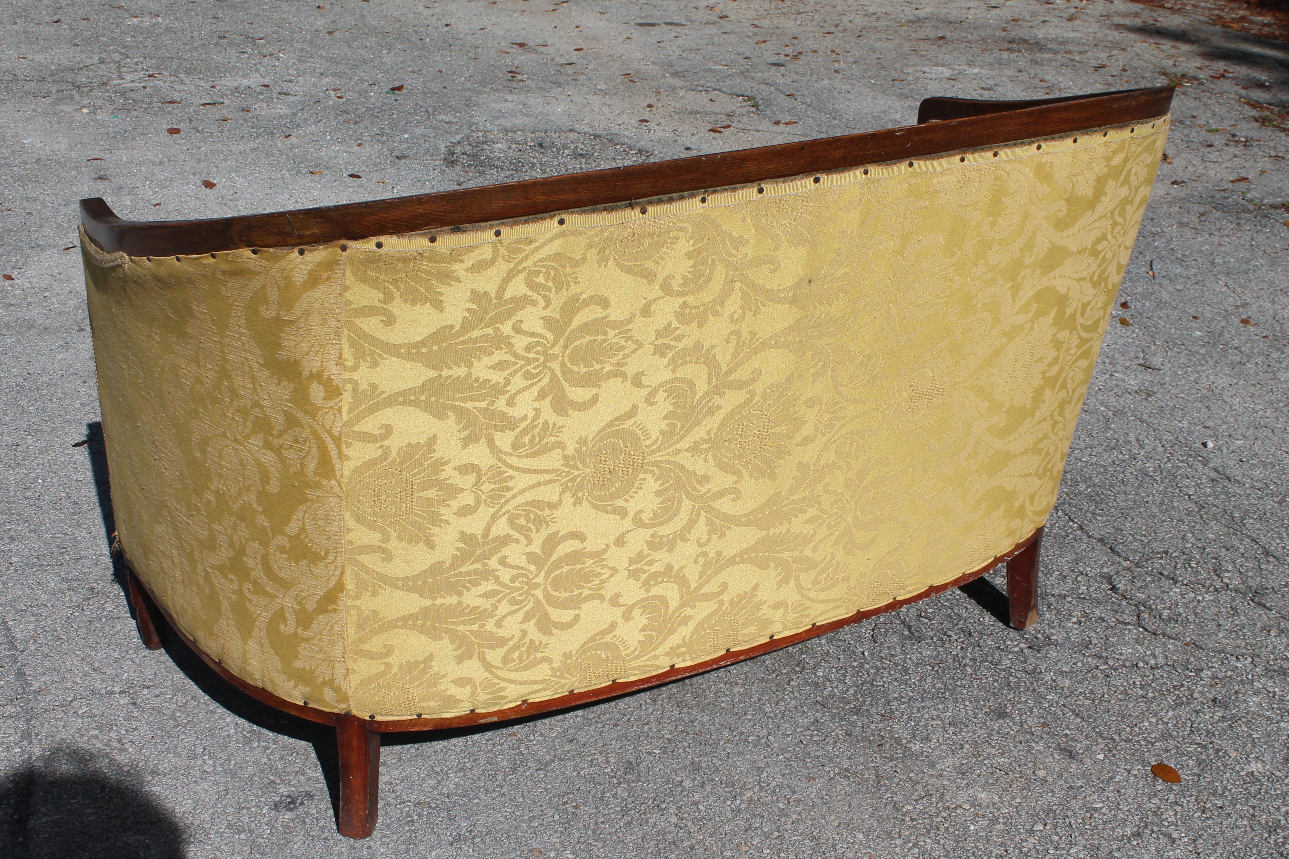 Seltenes französisches Art Carved Kanapee/Sofa aus den 1930er Jahren 1