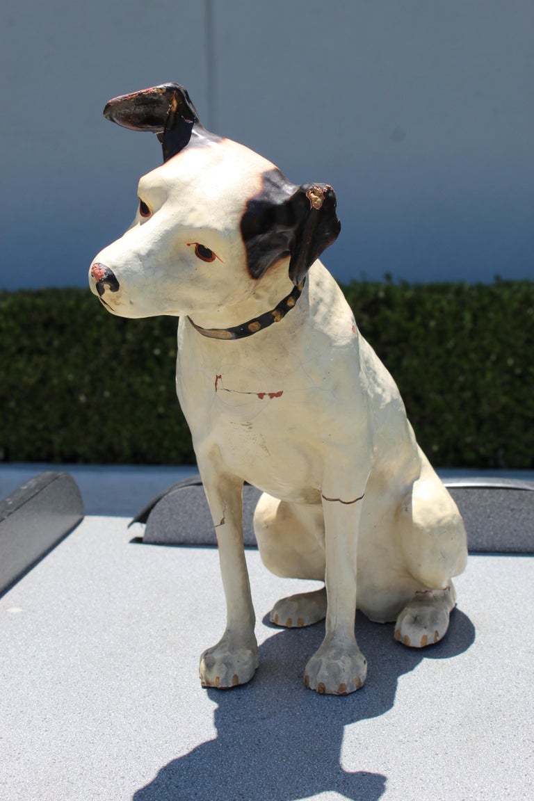 1930s RCA Nipper Dog Statue in Original Condition at 1stDibs original