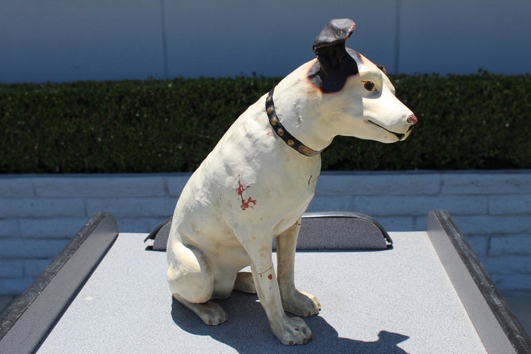 1930s RCA Nipper Dog Statue in Original Condition at 1stDibs original