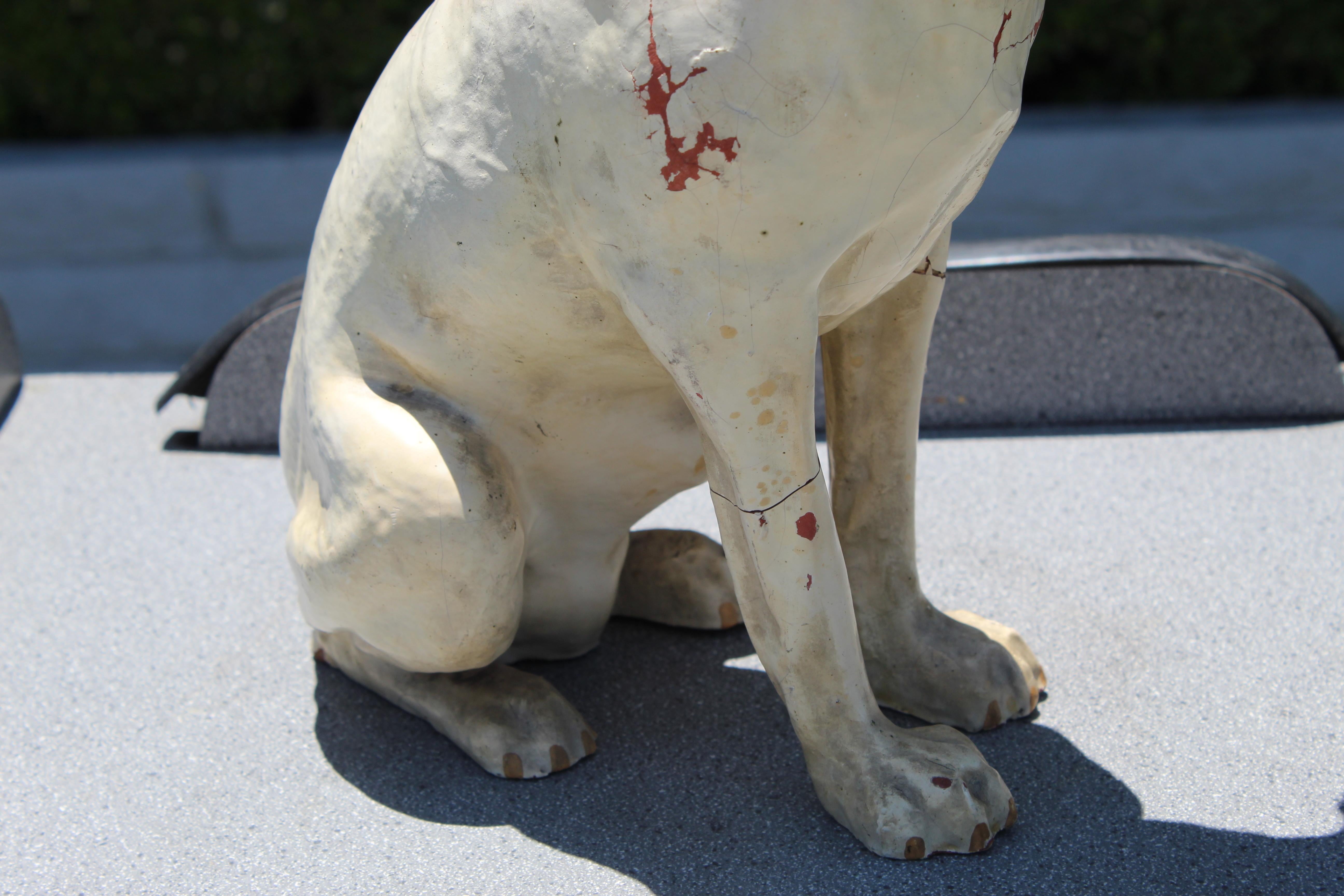 Mid-20th Century 1930s RCA Nipper Dog Statue in Original Condition