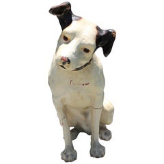1930s RCA Nipper Dog Statue in Original Condition