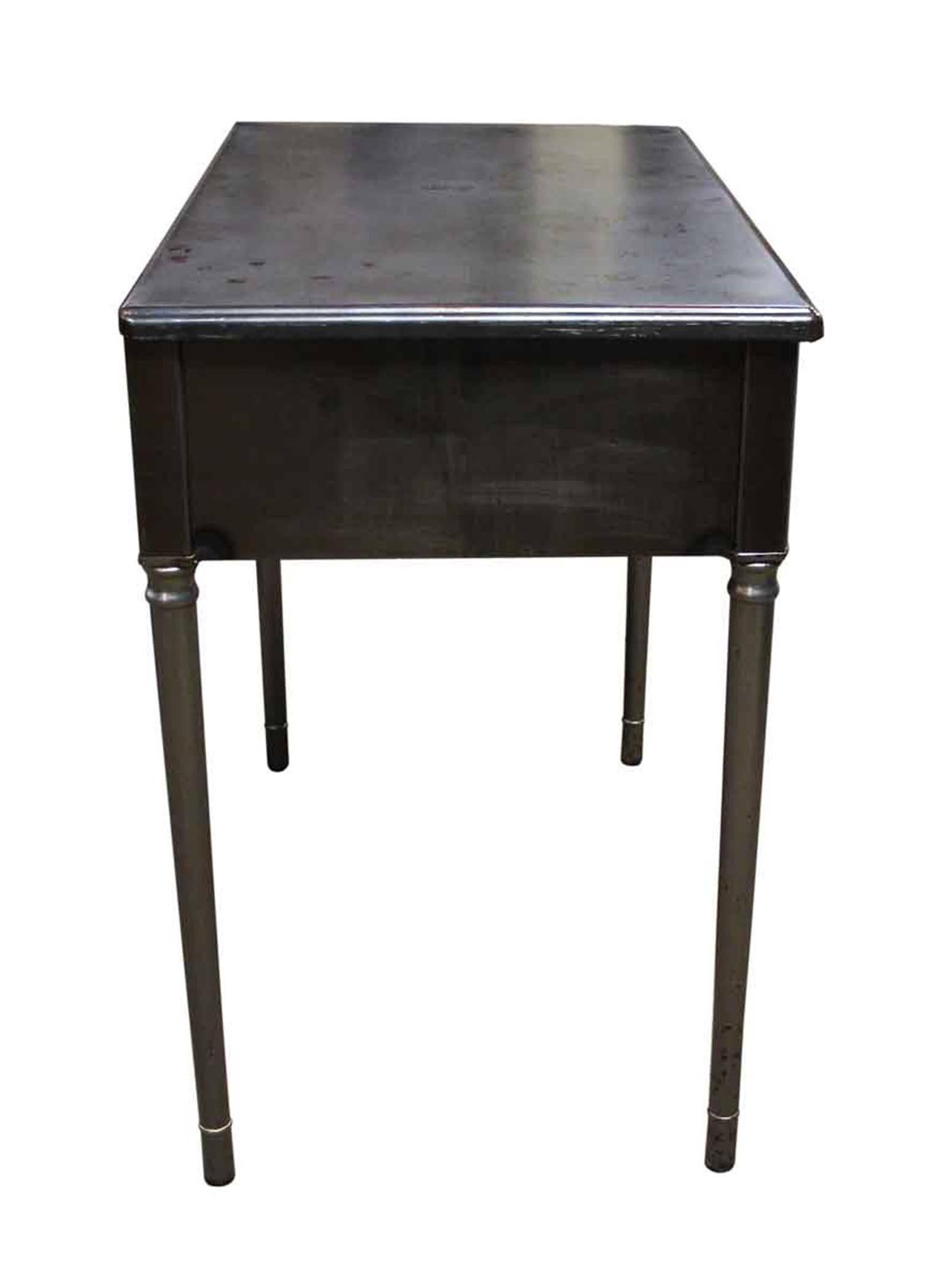 1930s Refinished Steel Industrial Desk with One Drawer 1