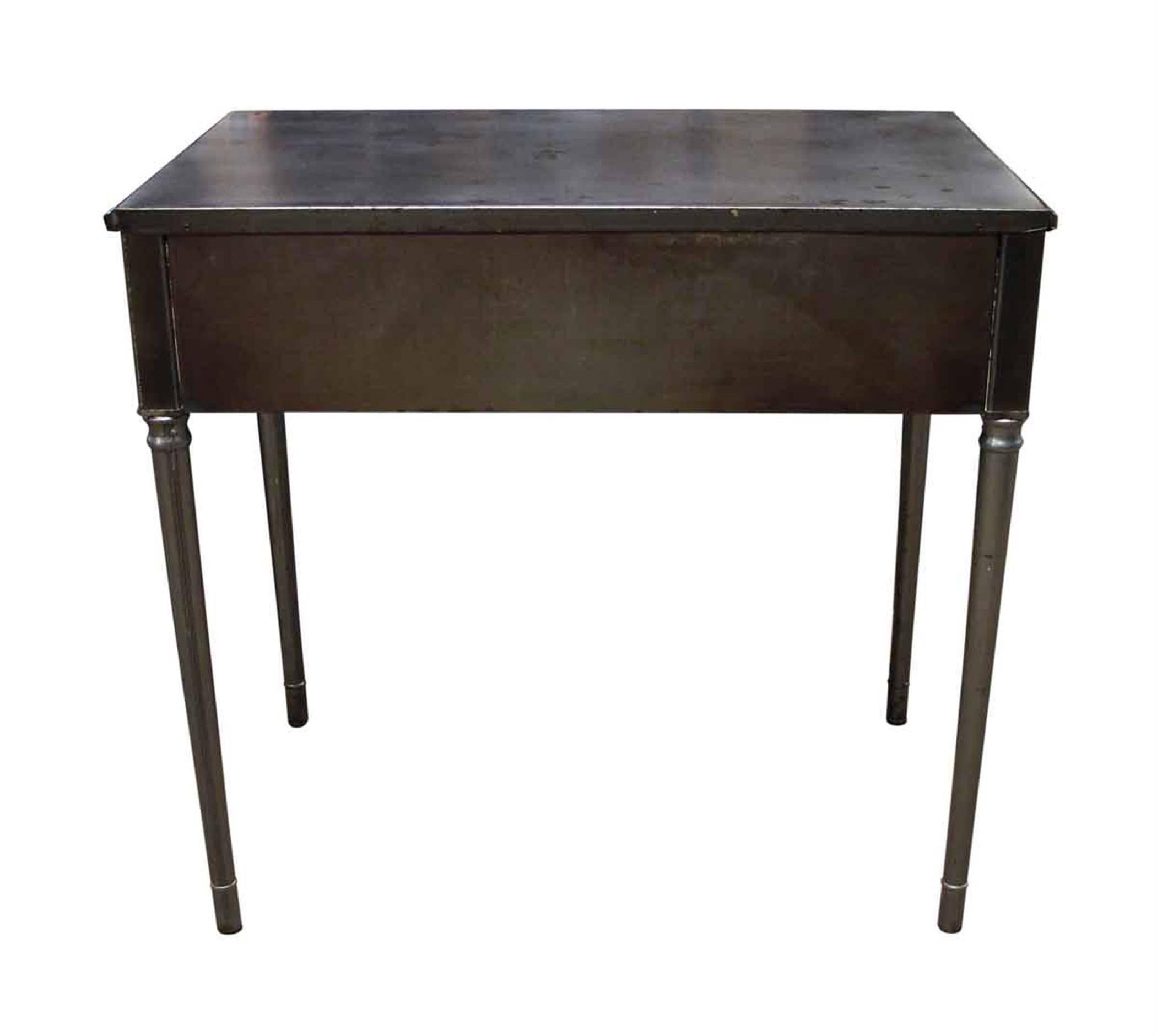 1930s Refinished Steel Industrial Desk with One Drawer 2