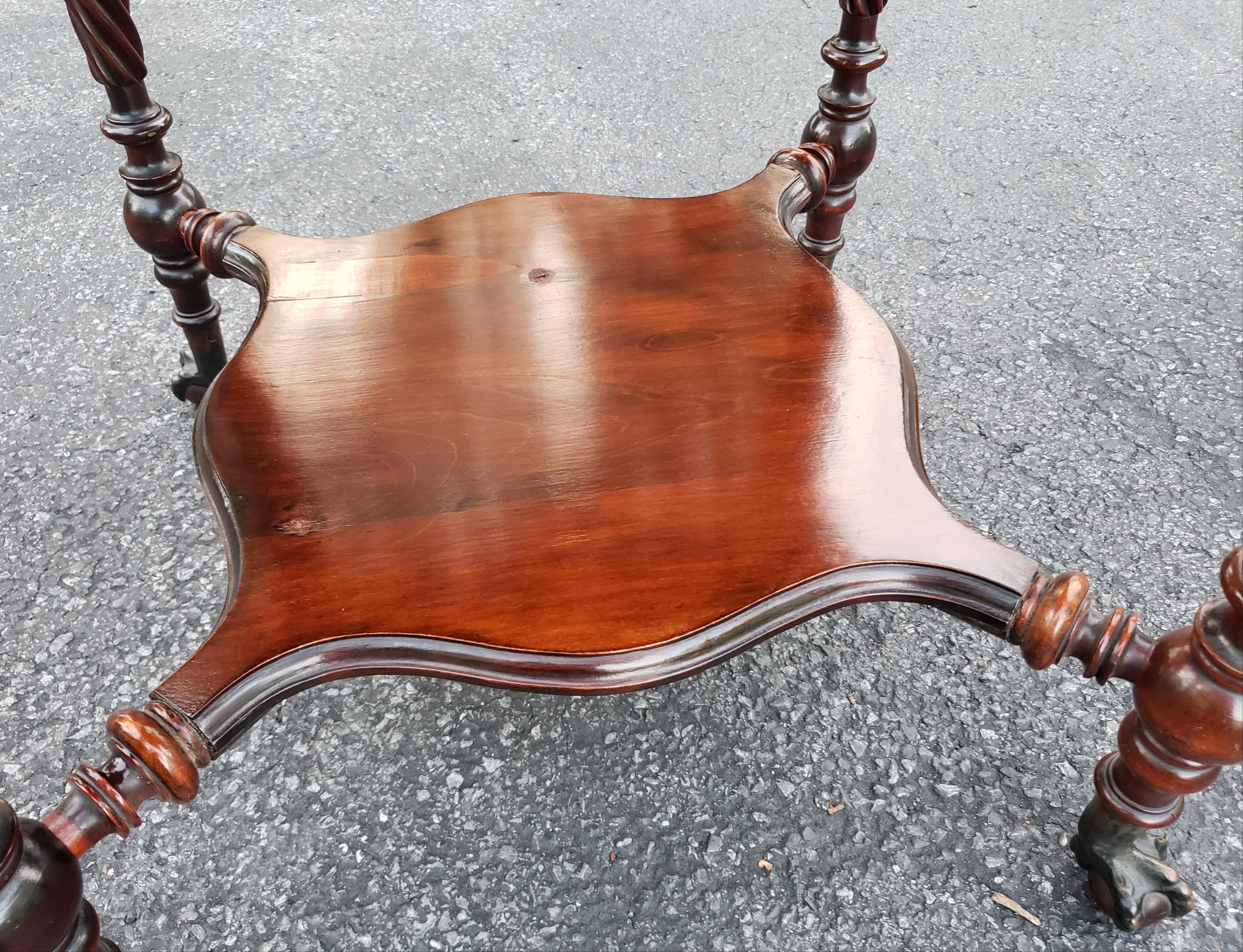 antique table with claw feet and glass balls