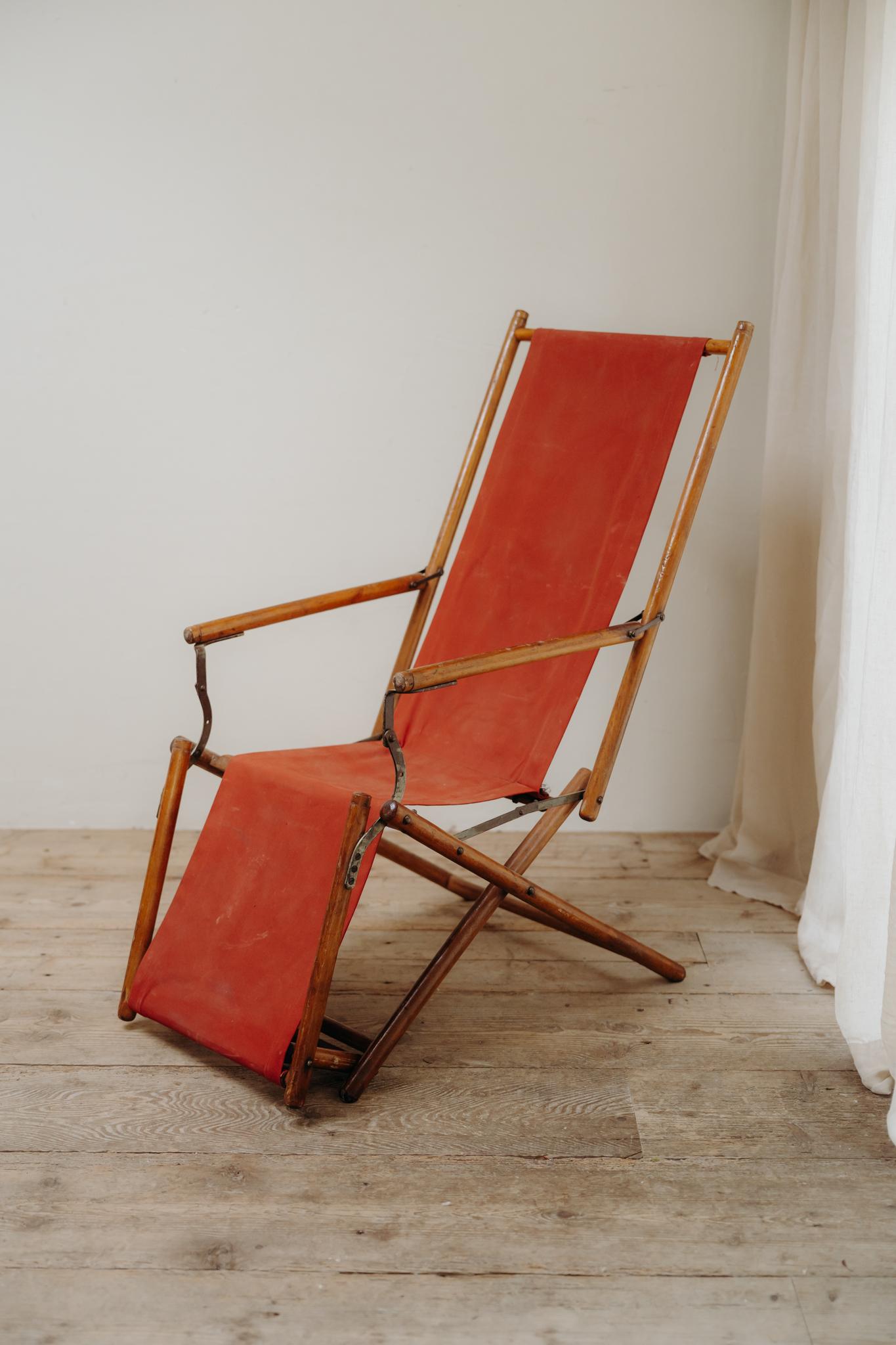 Francese sdraio relax 1930, pieghevole e reclinabile in vendita