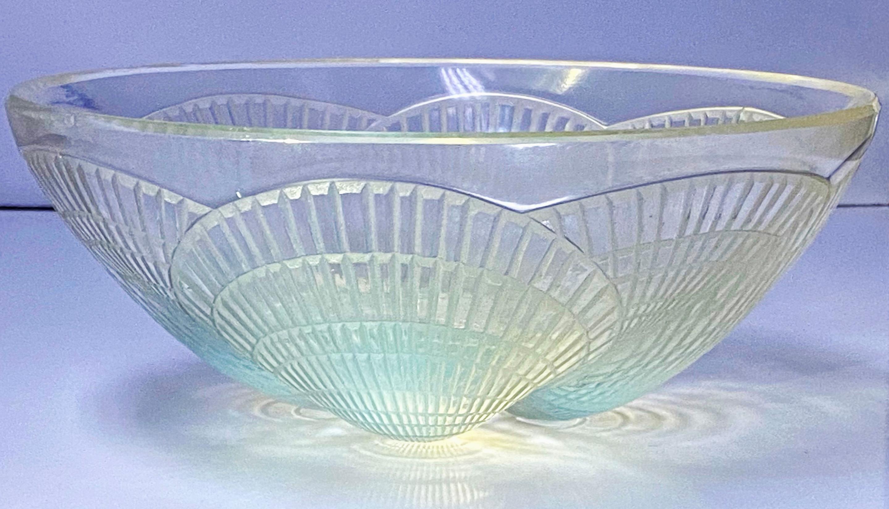 1930's René Lalique Opalescent Coquilles Bowl Number 3200 2
