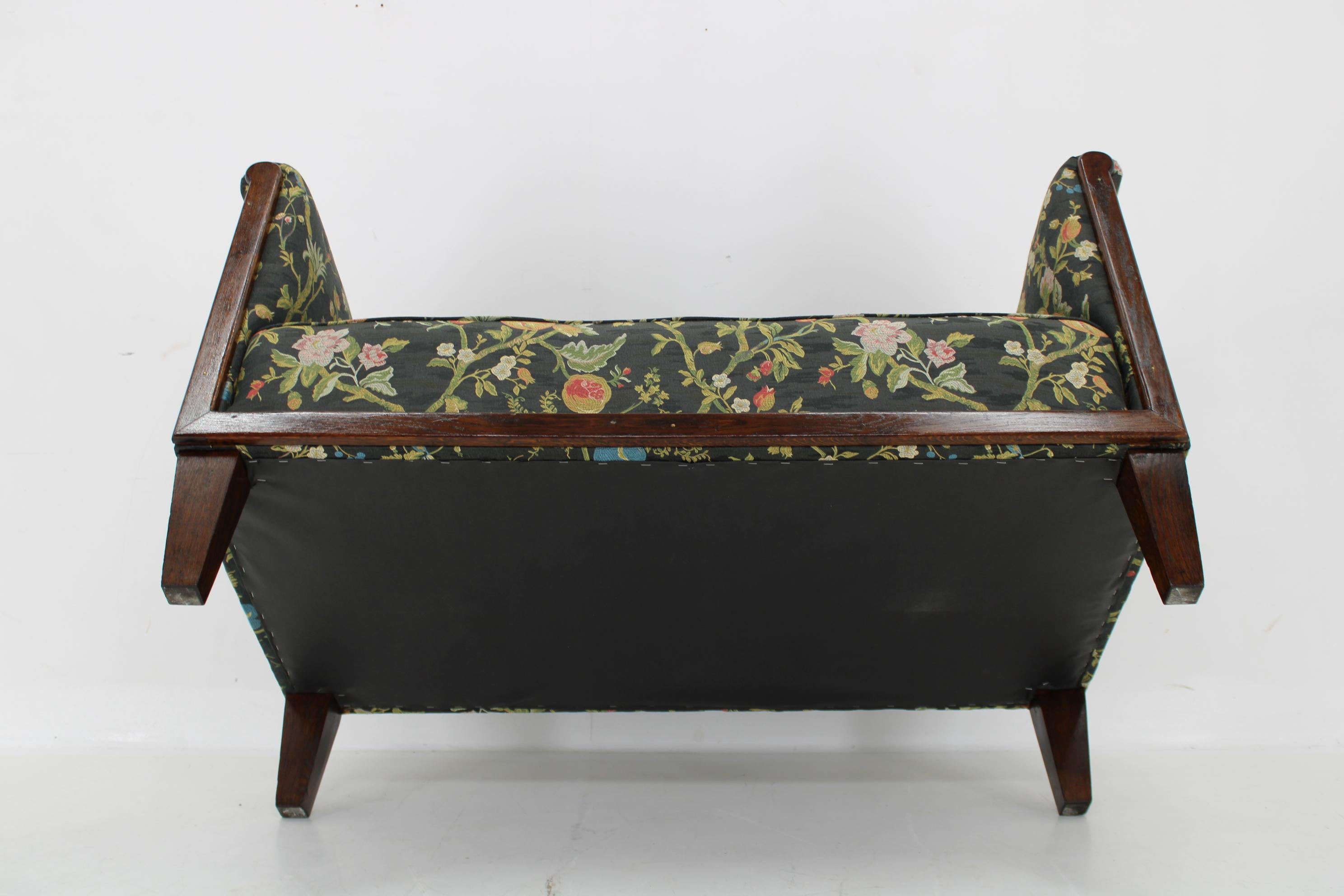 1930s Restored Art Deco 2-Seater Sofa , Czechoslovakia 5