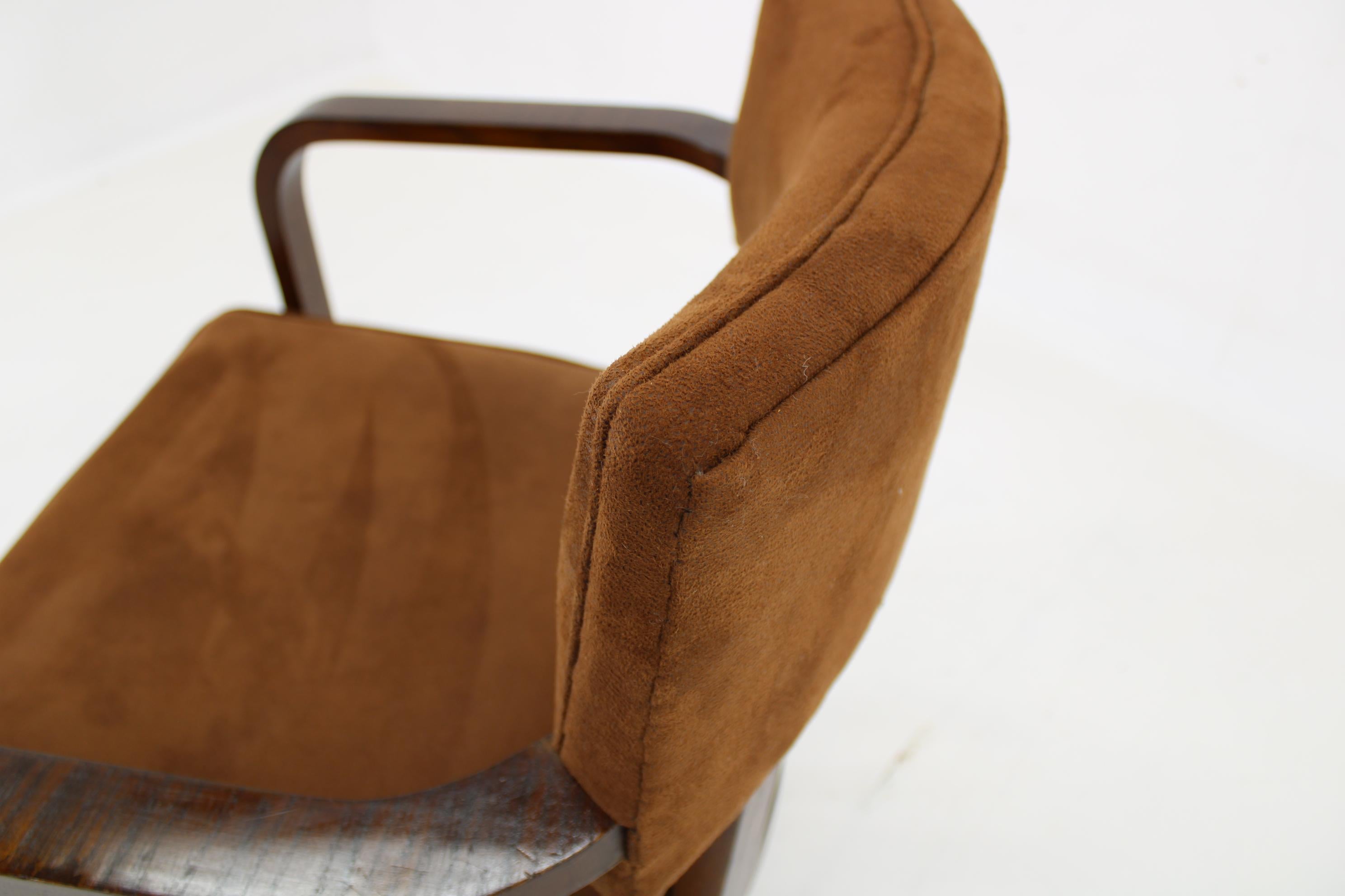 1930s Restored Art Deco Armchair, up to 4 pieces For Sale 9
