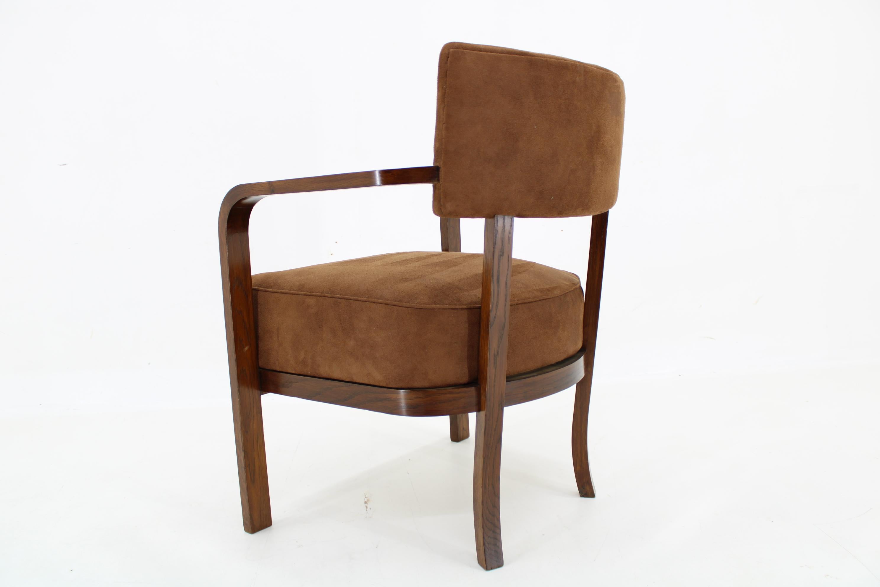 1930s Restored Art Deco Armchair, up to 4 pieces For Sale 1