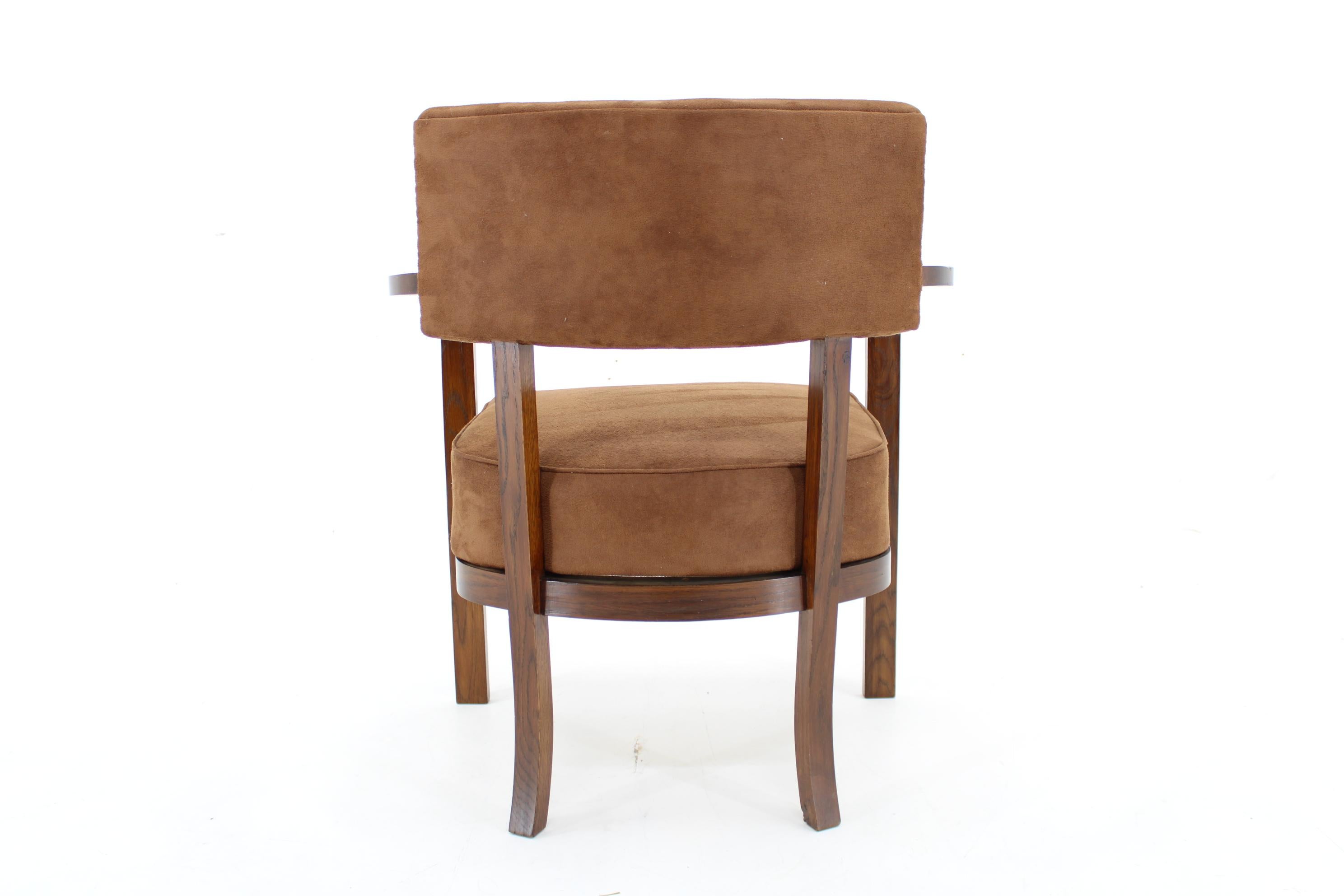 1930s Restored Art Deco Armchair, up to 4 pieces For Sale 2