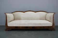 Sofá Art Decó restaurado de los años 30, Checoslovaquia