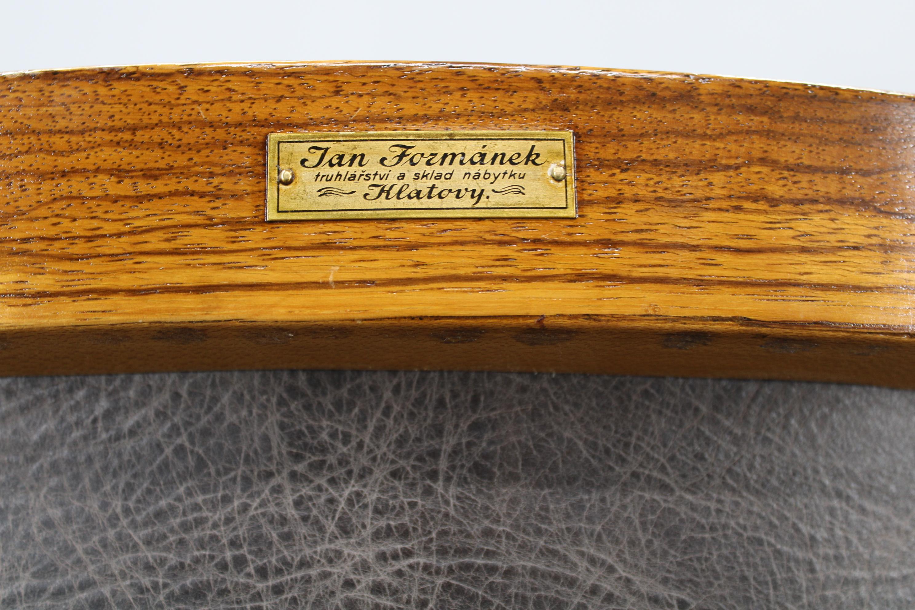 Fauteuil de bureau pivotant en bois Art Déco des années 1930 restauré en vente 4