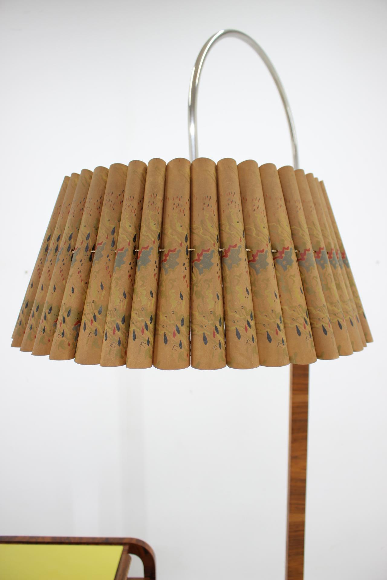 1930s Restored Large Art Deco Floor Lamp, Czechoslovakia For Sale 6