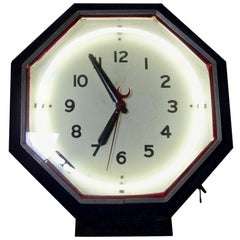 1930er Jahre restaurierte Neon-Wanduhr:: Neon Products:: Lima:: Ohio