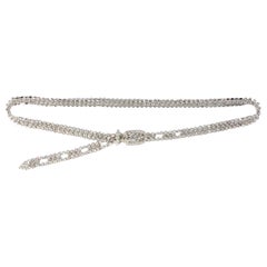 1930s Rhinestone and Silver-tone Belt