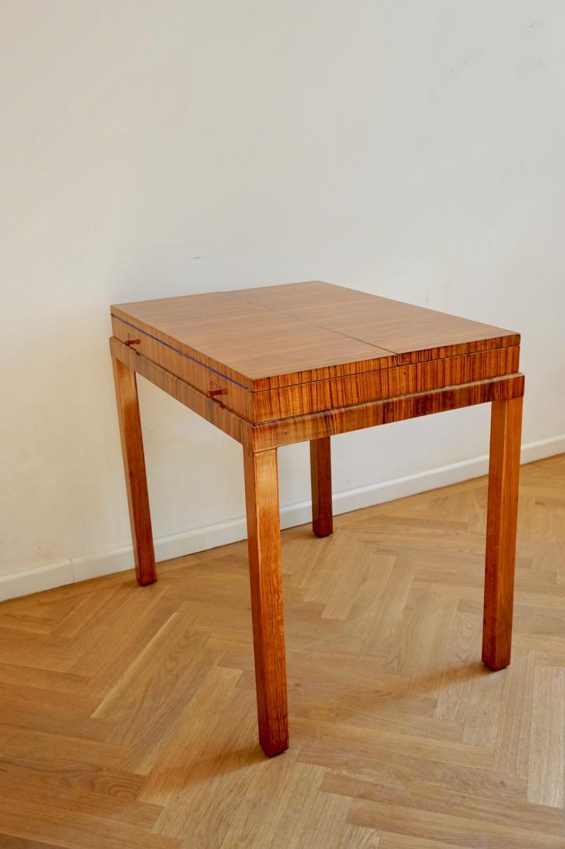 1930s Rosewood Game Table in the Style of Lajos Kozma For Sale 9