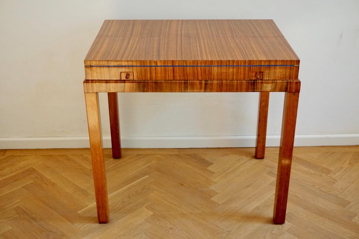 1930s Rosewood Game Table in the Style of Lajos Kozma For Sale 10