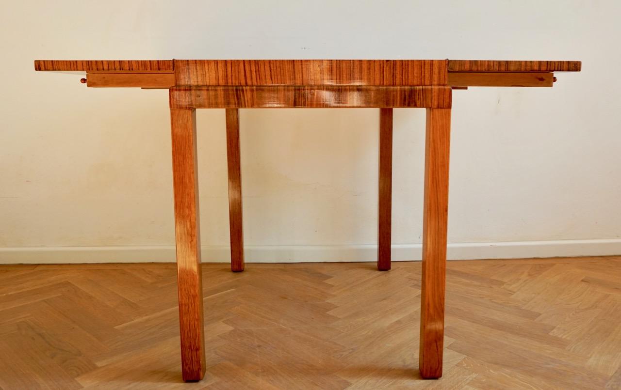 European 1930s Rosewood Game Table in the Style of Lajos Kozma For Sale