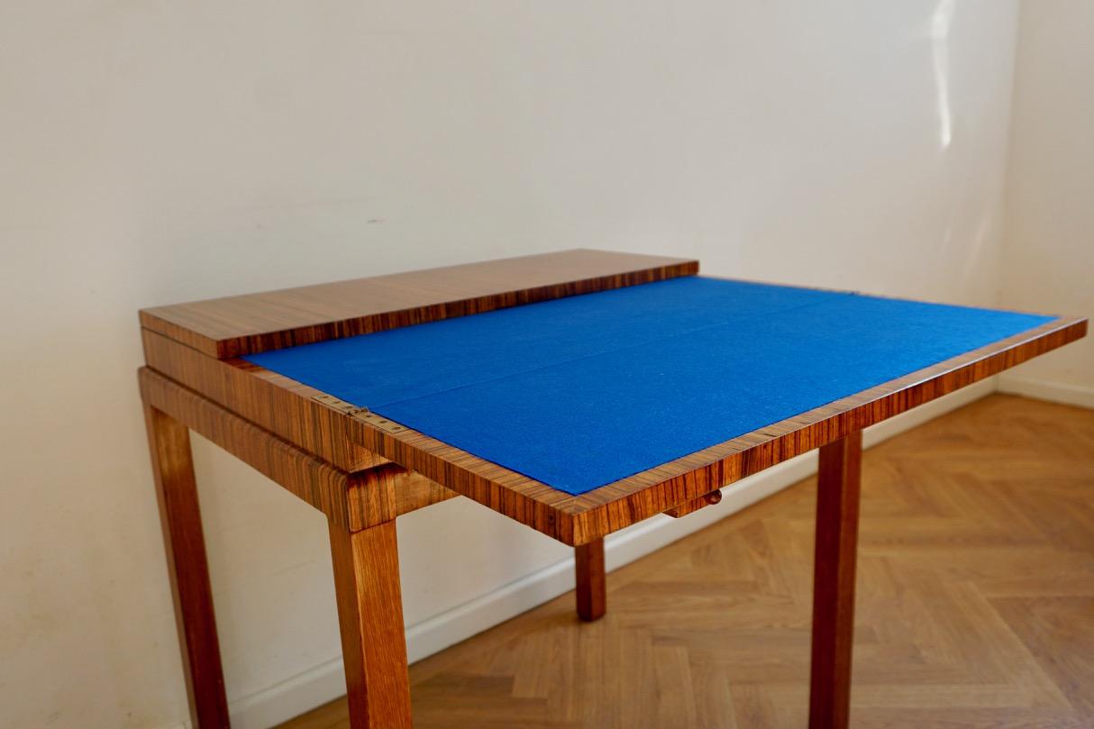 1930s Rosewood Game Table in the Style of Lajos Kozma In Good Condition For Sale In  Budapest, HU