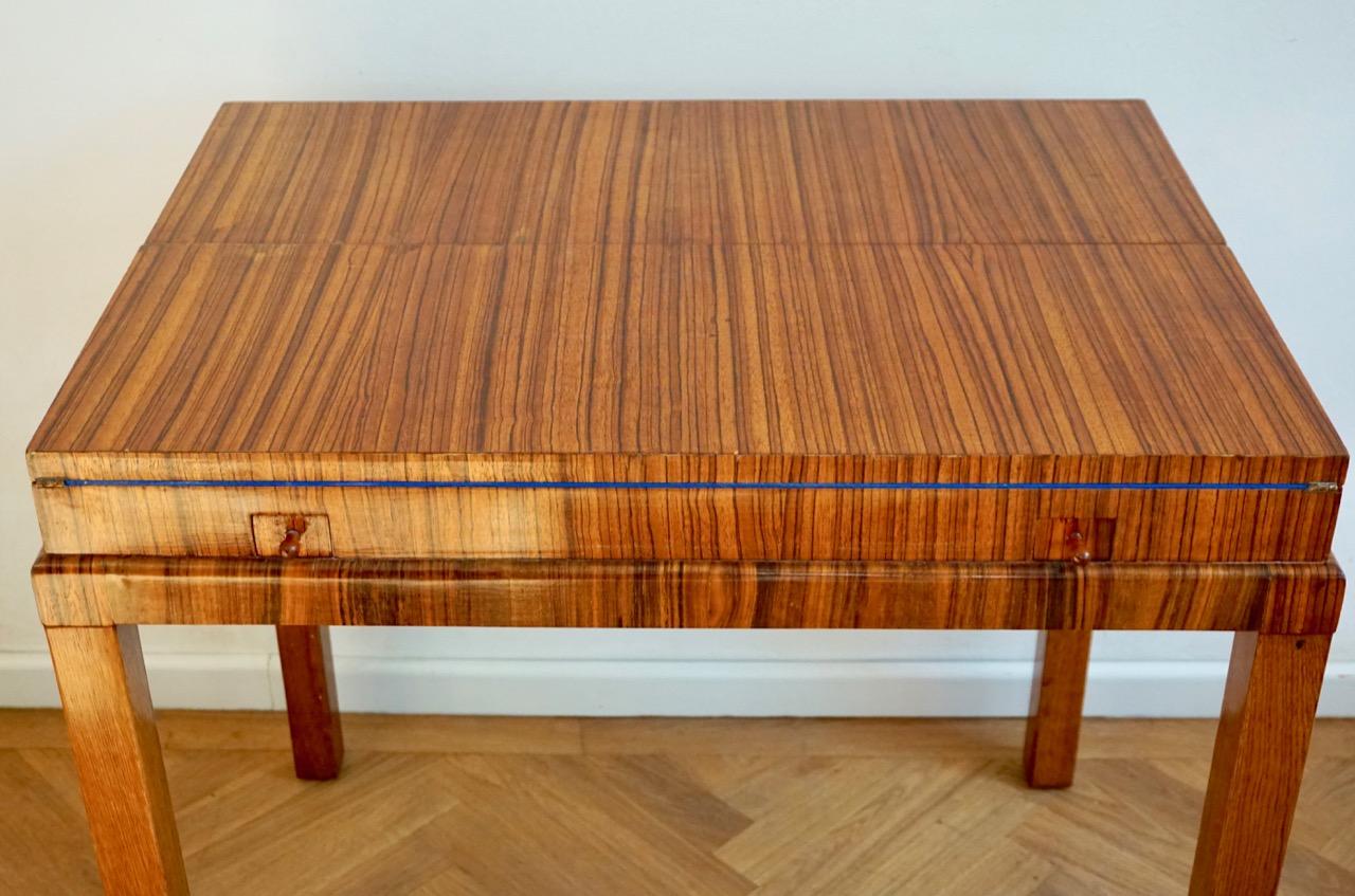 Early 20th Century 1930s Rosewood Game Table in the Style of Lajos Kozma For Sale