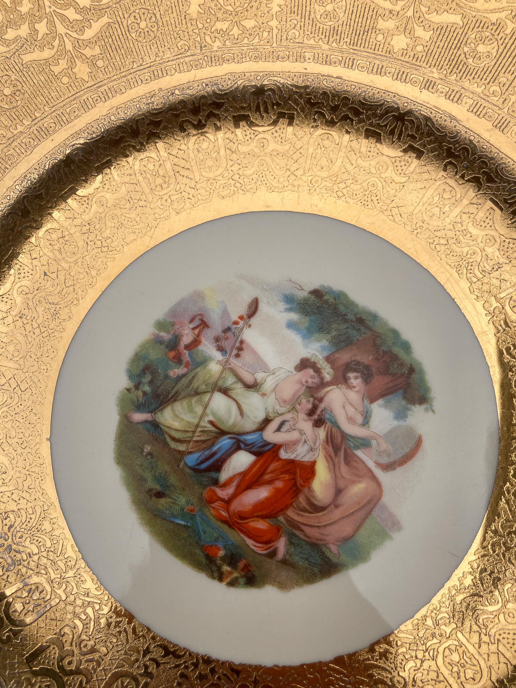 1930 Royal China Platos con borde dorado - Set de 12 en venta 4