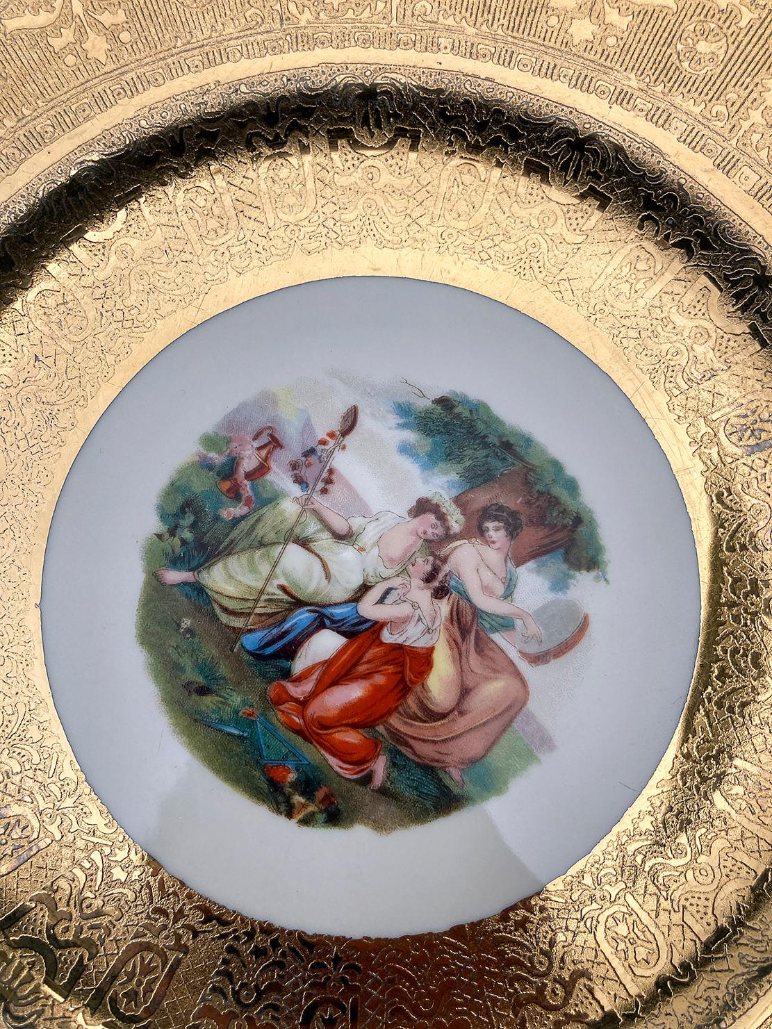1930 Royal China Platos con borde dorado - Set de 12 en venta 5