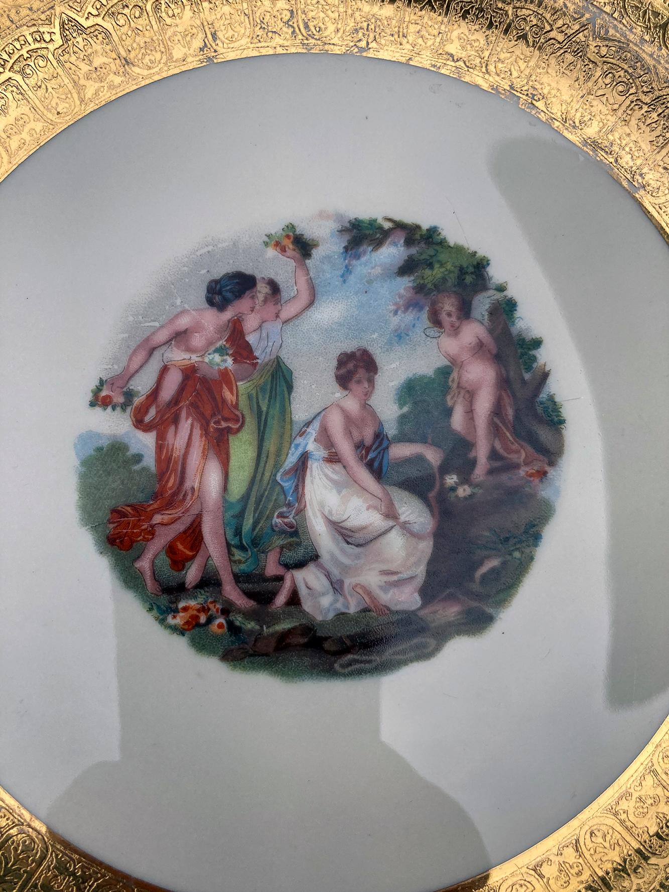 1930 Royal China Platos con borde dorado - Set de 12 en venta 7