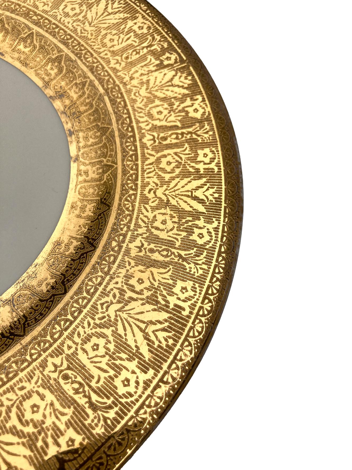 1930 Royal China Platos con borde dorado - Set de 12 en venta 10