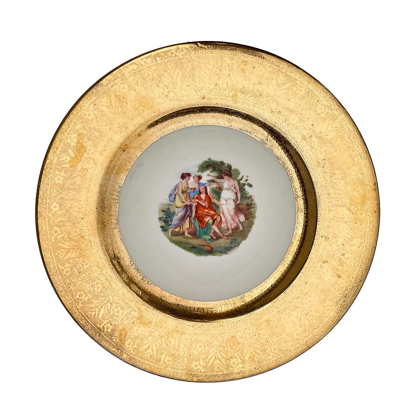 1930 Royal China Platos con borde dorado - Set de 12 en venta 12