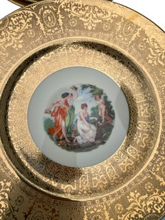 1930er Jahre Royal China Goldrandige Speiseteller - Satz von 12