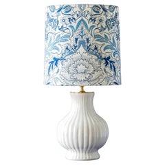 Lampada da tavolo Royal Delft White (1930) New William Morris Severn Shade