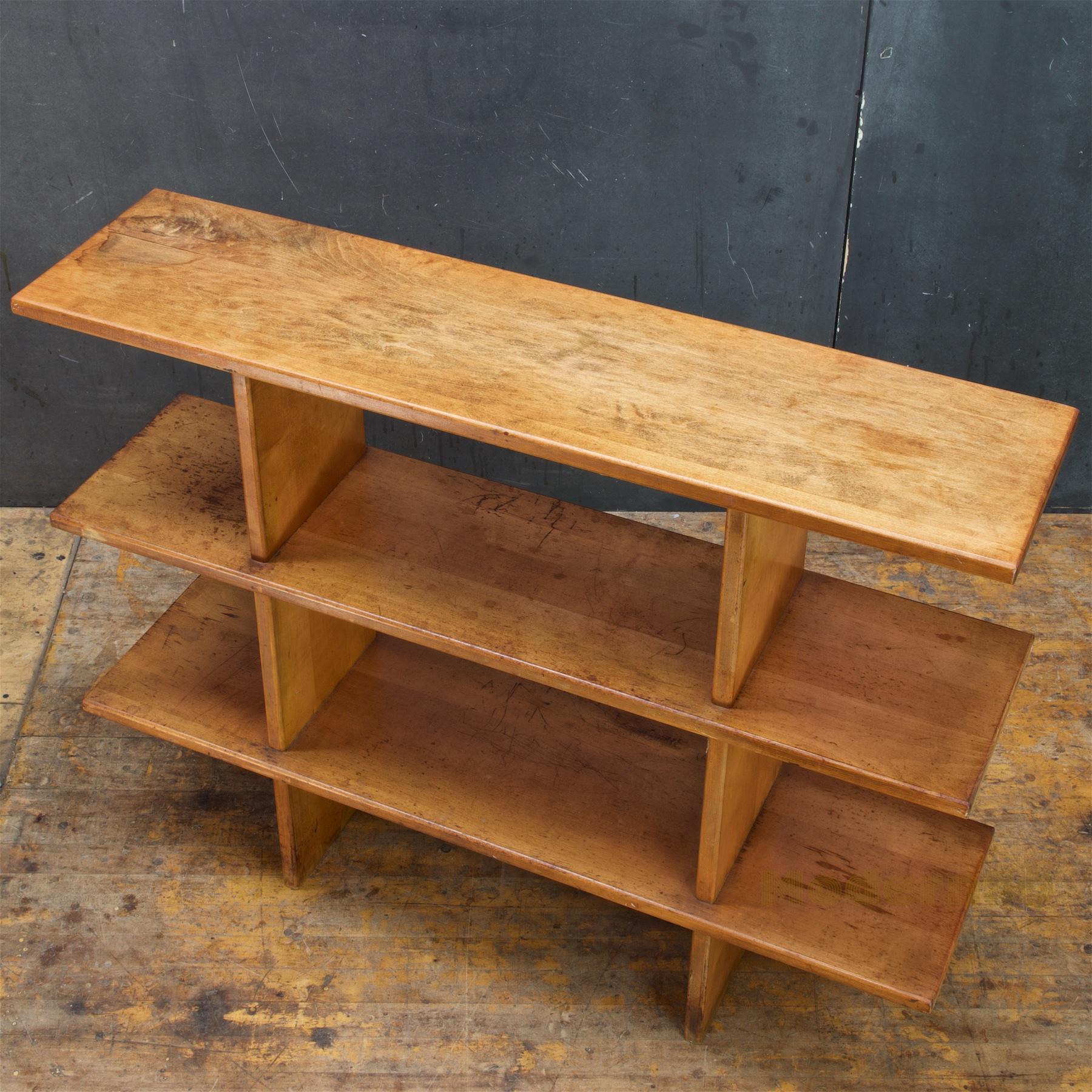 Mid-Century Modern 1930s Russell Wright Maple Bookcase American Modern Series Plant Stand Low Shelf